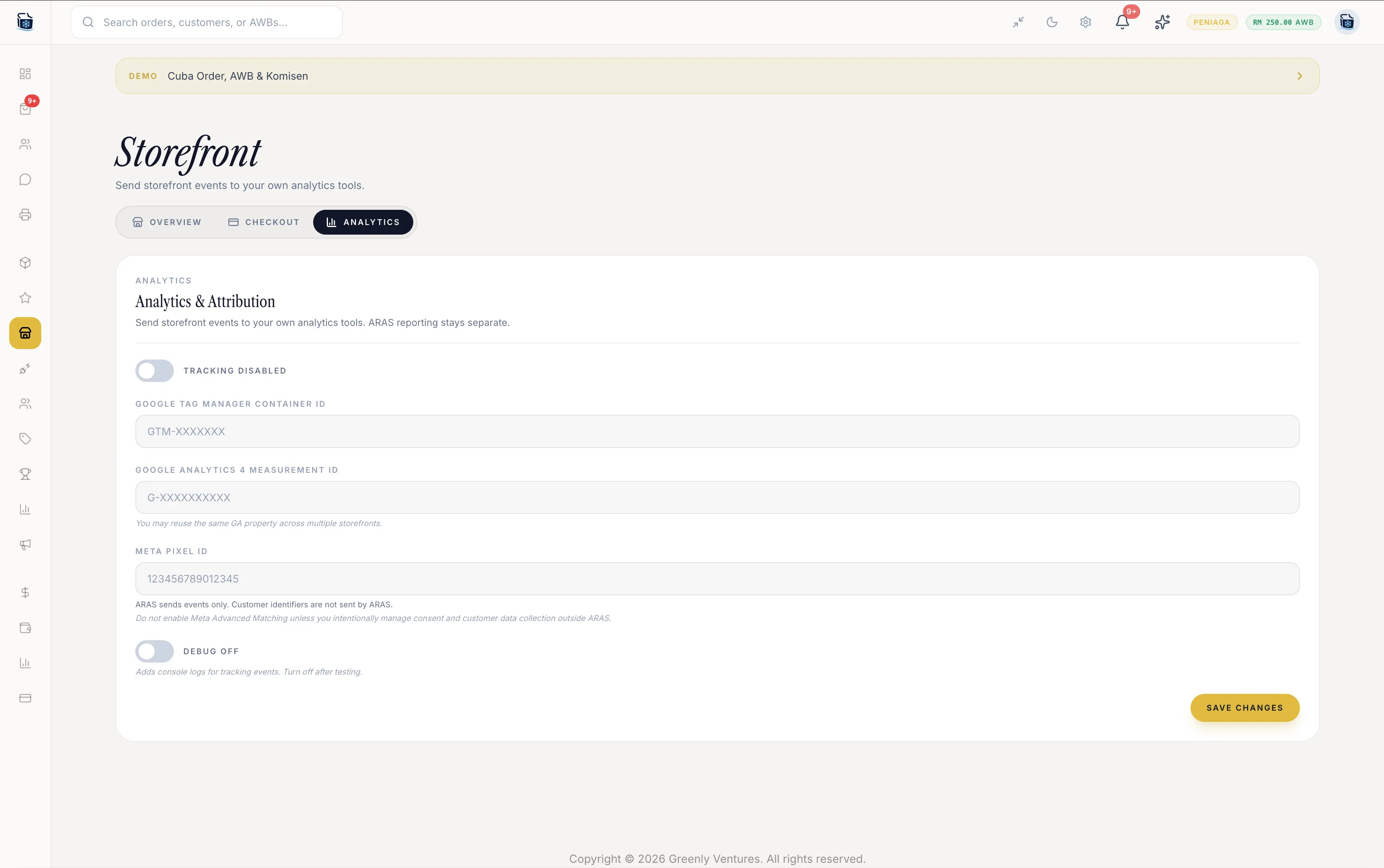 Storefront Kini Ada Tab Analytics — Overview Jadi Lebih Bersih